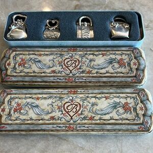 Brighton Vintage Silver Place Card Holder Set